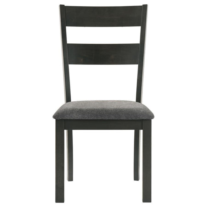 Jakob - Upholstered Side Chairs With Ladder Back (Set of 2) - Gray And Black Sacramento Furniture Store Furniture store in Sacramento