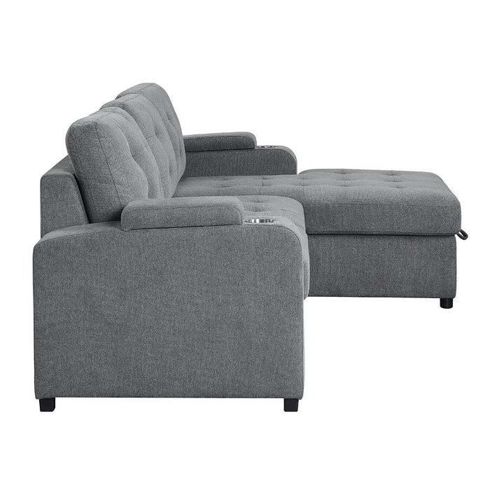 Kabira - Sectional Sofa - Gray Fabric Sacramento Furniture Store Furniture store in Sacramento