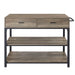 Macaria - Kitchen Island - Rustic Oak & Black Finish - 36" Sacramento Furniture Store Furniture store in Sacramento