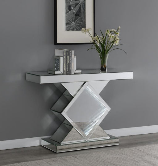 Andorra - Console Table With Led Lighting - Silver Sacramento Furniture Store Furniture store in Sacramento