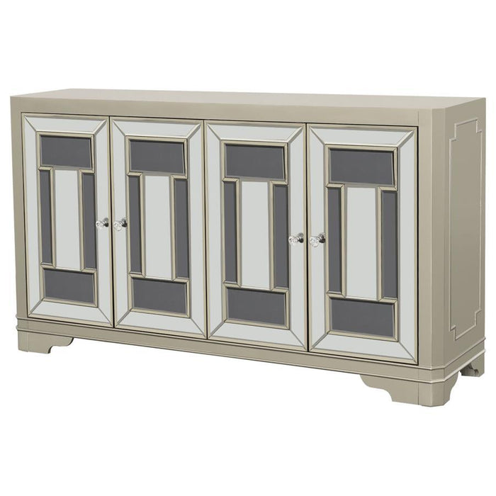 Toula - 4-Door Accent Cabinet - Smoke And Champagne Sacramento Furniture Store Furniture store in Sacramento