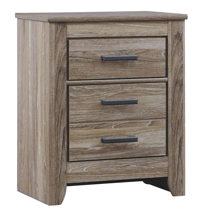 Zelen - Warm Gray - Two Drawer Night Stand Sacramento Furniture Store Furniture store in Sacramento