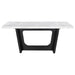 Sherry - Trestle Base Marble Top Dining Table - Espresso And White Sacramento Furniture Store Furniture store in Sacramento