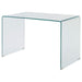 Ripley - Glass Writing Desk - Clear Sacramento Furniture Store Furniture store in Sacramento