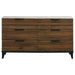 Mays - 6-Drawer Dresser With Faux Marble Top - Walnut Brown Sacramento Furniture Store Furniture store in Sacramento