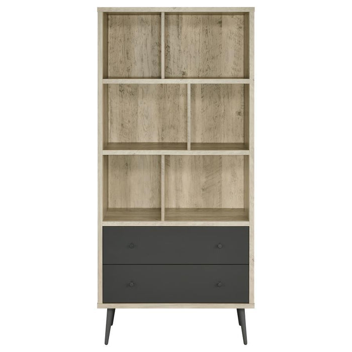Maeve - 3-Shelf Engineered Wood Bookcase With Drawers - Antique Pine Sacramento Furniture Store Furniture store in Sacramento