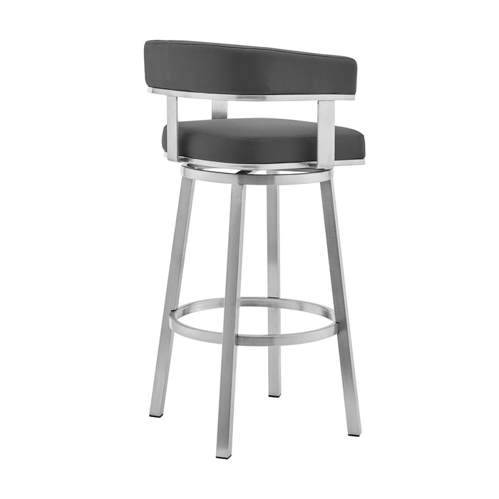 Lorin - Stainless Steel Swivel Bar Stool