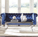 Bleker - Tufted Tuxedo Arm Sofa - Blue Sacramento Furniture Store Furniture store in Sacramento