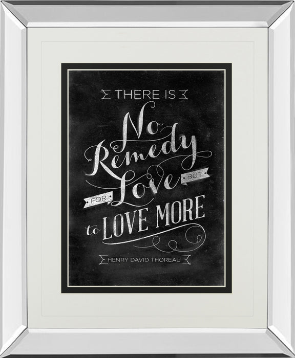 No Remedy By Sd Graphic - Mirror Framed Print Wall Art - Black