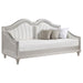 Evangeline - Upholstered Twin Daybed With Faux Diamond Trim - Silver And Ivory Sacramento Furniture Store Furniture store in Sacramento