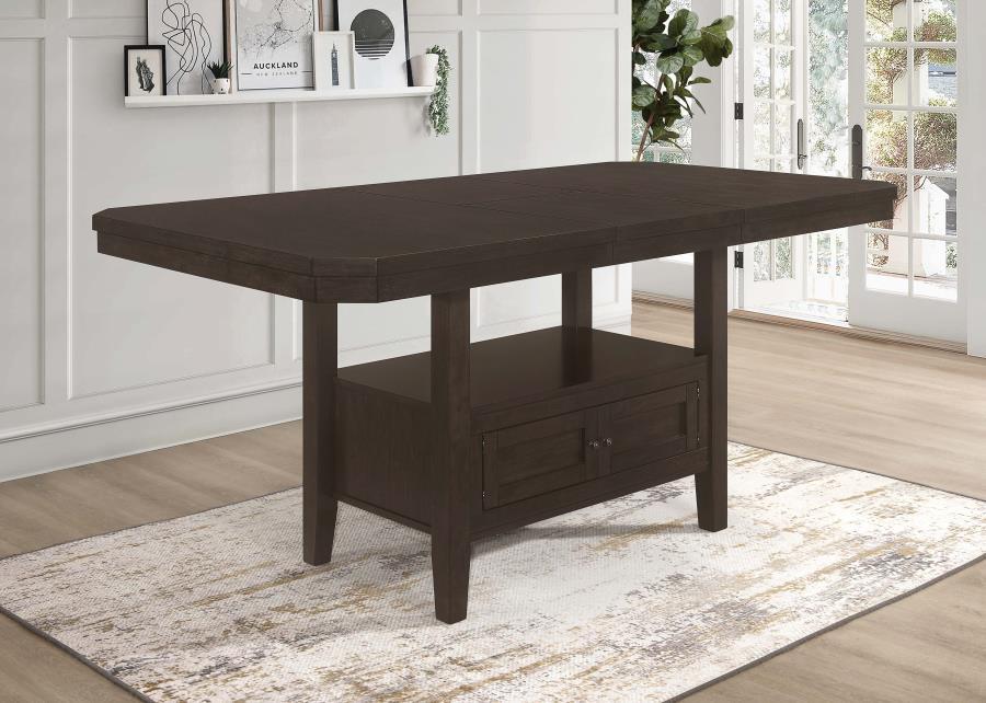 Prentiss - Rectangular Counter Height Table With Butterfly Leaf - Cappuccino Sacramento Furniture Store Furniture store in Sacramento