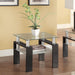 Dyer - Tempered Glass End Table With Shelf - Black Sacramento Furniture Store Furniture store in Sacramento