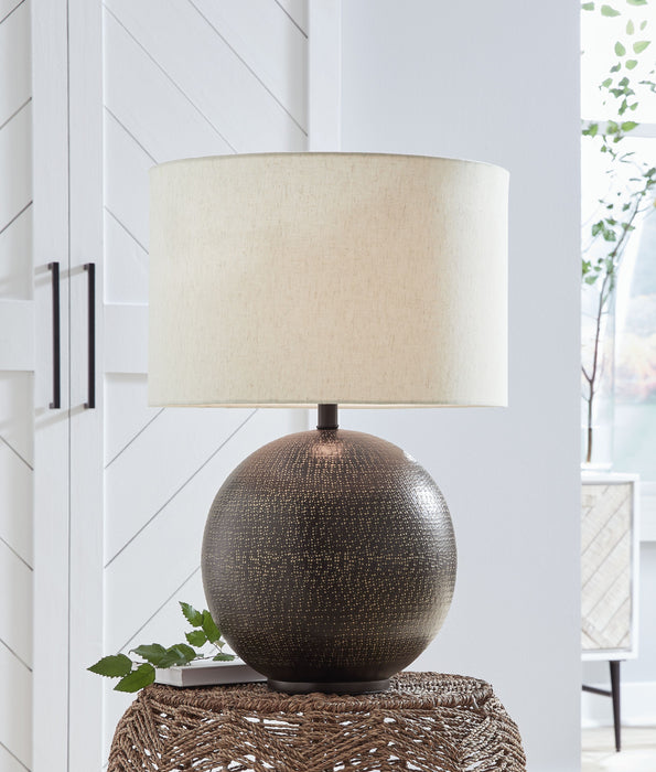 Hambell - Black / Gold Finish - Metal Table Lamp Sacramento Furniture Store Furniture store in Sacramento