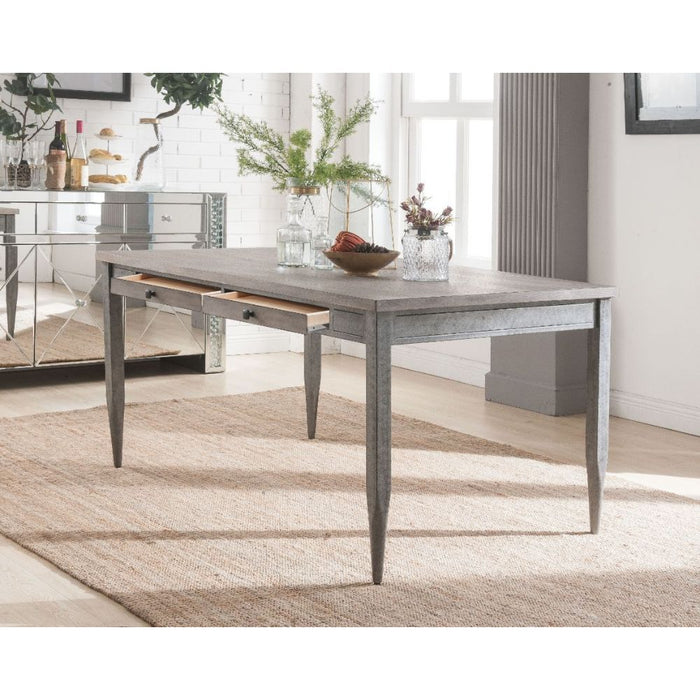 Ornat - Dining Table - Gray Oak & Antique Gray Sacramento Furniture Store Furniture store in Sacramento