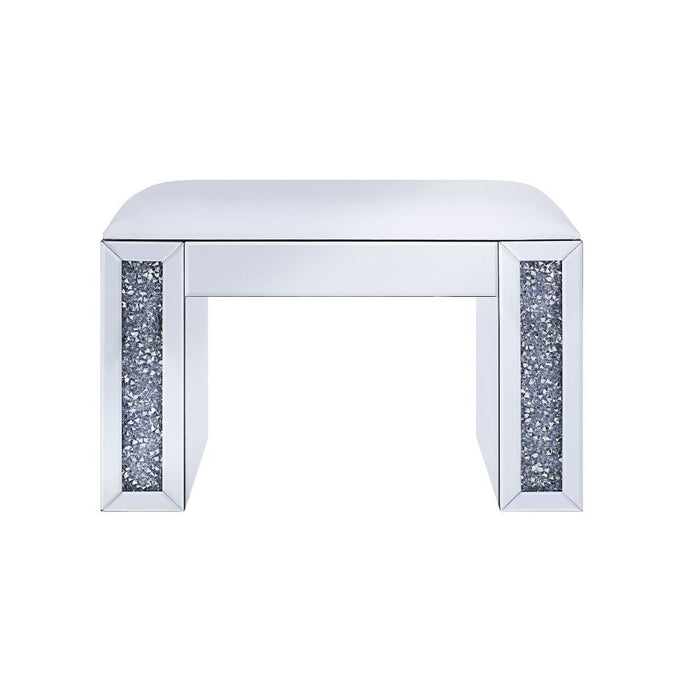 Noralie - Vanity Stool - PU, Mirrored & Faux Diamonds Sacramento Furniture Store Furniture store in Sacramento