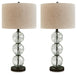 Airbal - Clear / Black - Glass Table Lamp (Set of 2) Sacramento Furniture Store Furniture store in Sacramento