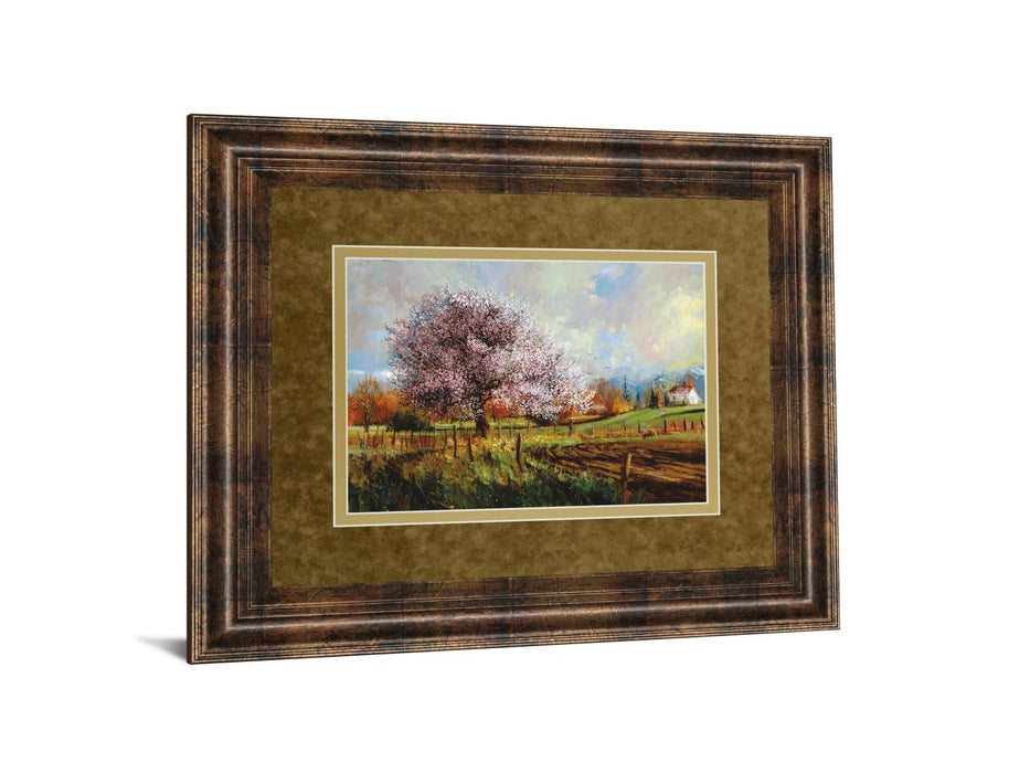 Spring Blossoms By Larry Winborg - Framed Print Wall Art - Green