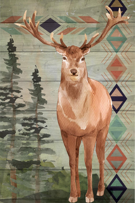 Framed - Elk By Nd Art - Green