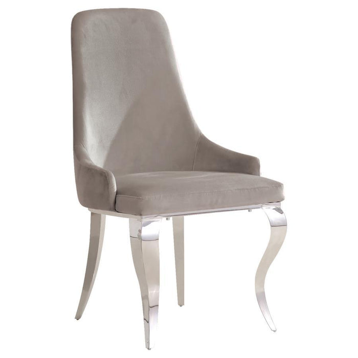 Antoine - Curved Chrome Legs Dining Chair Sacramento Furniture Store Furniture store in Sacramento