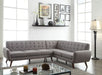 Essick - Sectional Sofa - Light Gray Linen Sacramento Furniture Store Furniture store in Sacramento