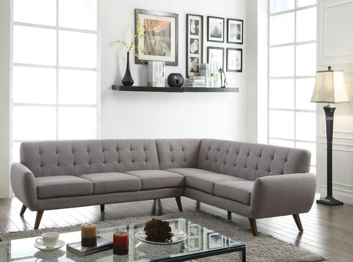 Essick - Sectional Sofa - Light Gray Linen Sacramento Furniture Store Furniture store in Sacramento