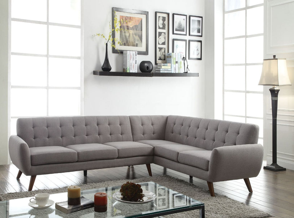 Essick - Sectional Sofa - Light Gray Linen Sacramento Furniture Store Furniture store in Sacramento