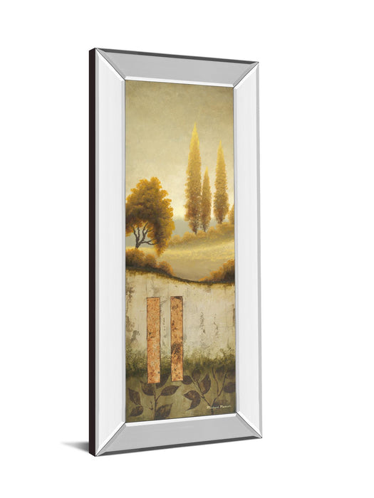 Beyond The Village By Michael Marcon - Mirror Framed Print Wall Art - Green