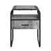 Raziela - End Table - Concrete Gray & Black Finish - 22" Sacramento Furniture Store Furniture store in Sacramento