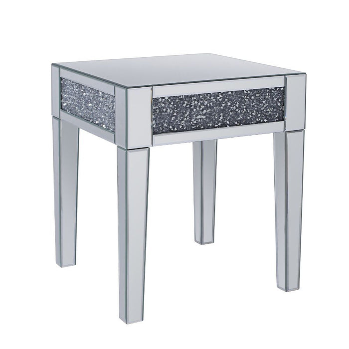 Noralie - End Table - Mirrored - Wood - 24" Sacramento Furniture Store Furniture store in Sacramento