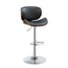 Camila - Stool - Black PU & Walnut - Metal - 45" Sacramento Furniture Store Furniture store in Sacramento