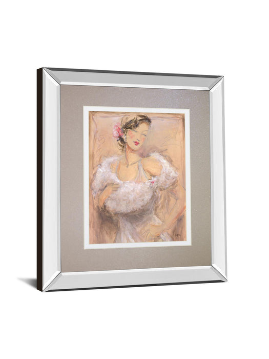 Stole My Heart Il By Dupre - Mirror Framed Print Wall Art - Pink