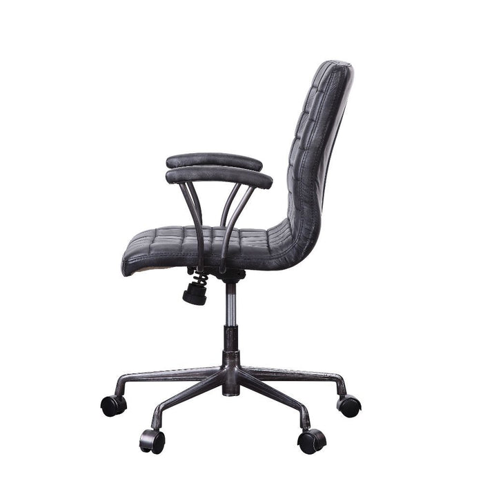 Barack - Executive Office Chair - Vintage Black Top Grain Leather & Aluminum Sacramento Furniture Store Furniture store in Sacramento