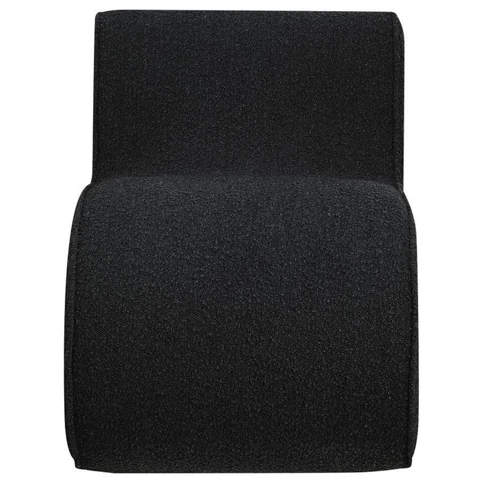 Ronea - Boucle Upholstered Armless Curved Accent Chair