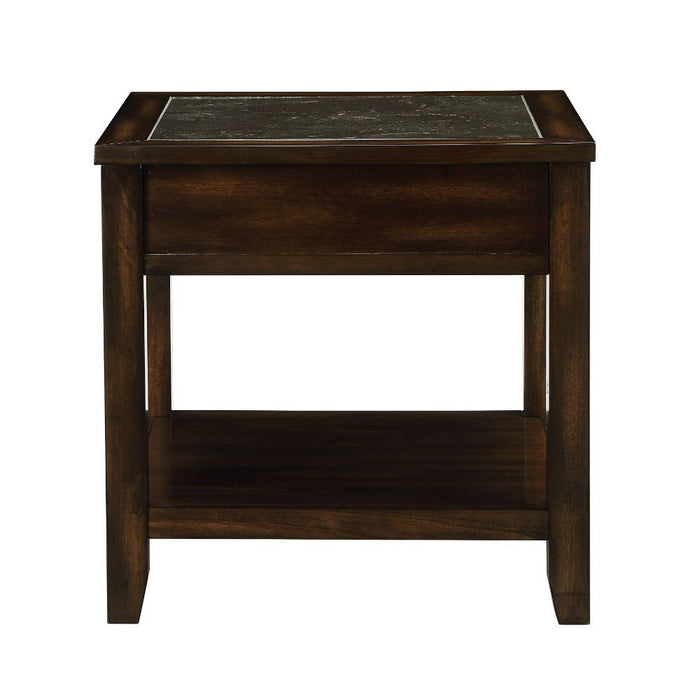 Cilnia - End Table - Marble & Walnut Sacramento Furniture Store Furniture store in Sacramento