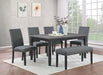 Barlow - 6 Piece Rectangular Dining Set - Gray And Black Sacramento Furniture Store Furniture store in Sacramento