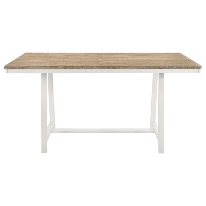 Hollis - Rectangular Counter Height Dining Table - Brown And White Sacramento Furniture Store Furniture store in Sacramento