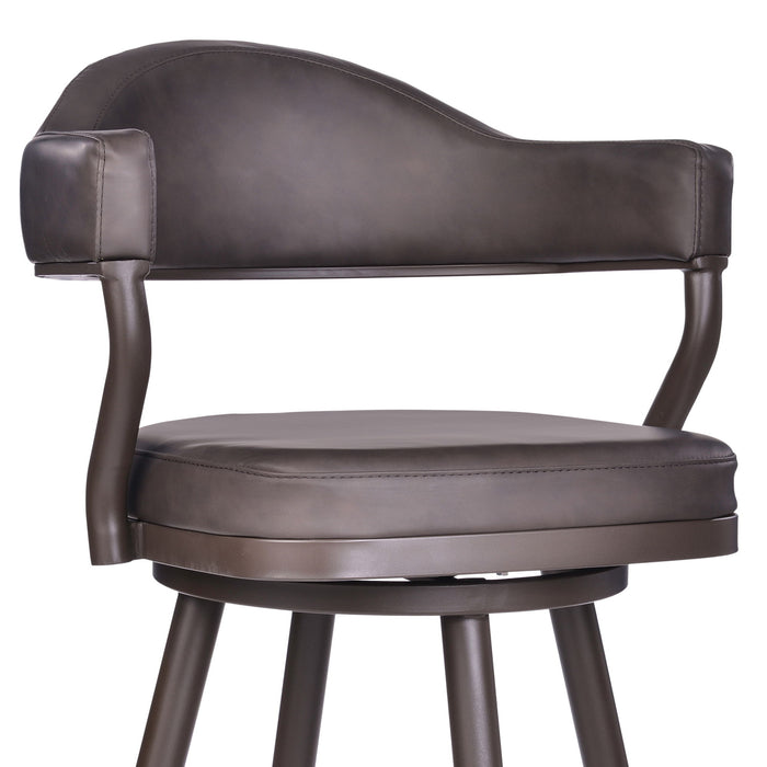 Justin - Swivel Vintage Bar Stool With Metal Legs