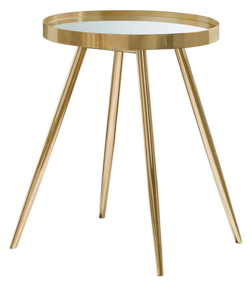 Kaelyn - Round Mirror Top End Table Sacramento Furniture Store Furniture store in Sacramento