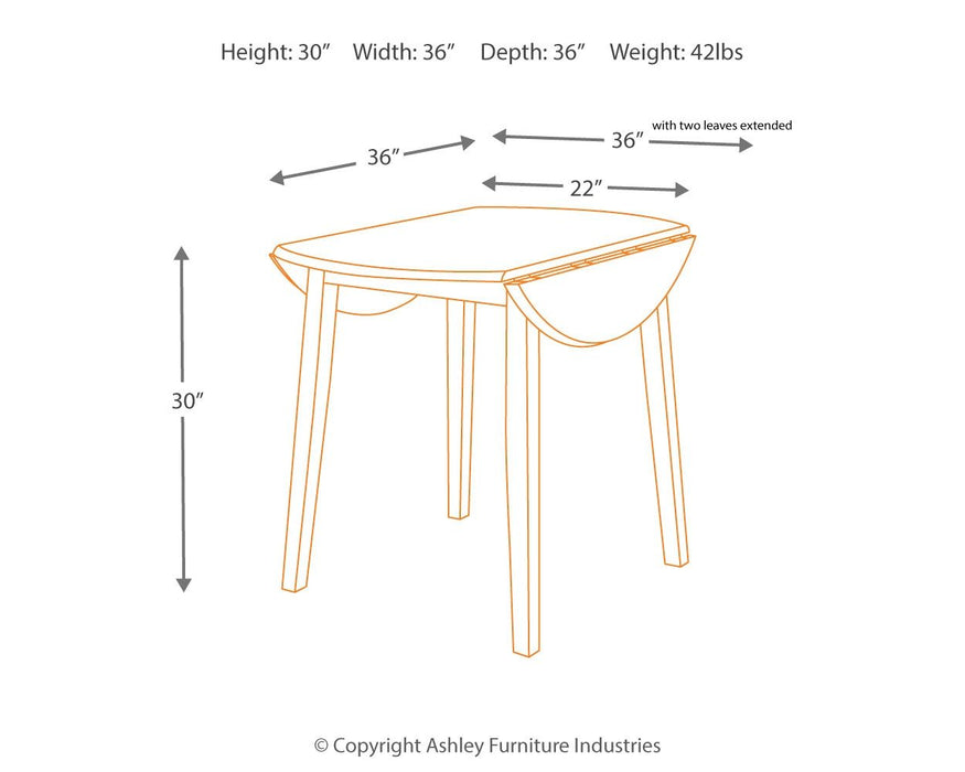 Hammis - Dark Brown - Round Drm Drop Leaf Table Sacramento Furniture Store Furniture store in Sacramento