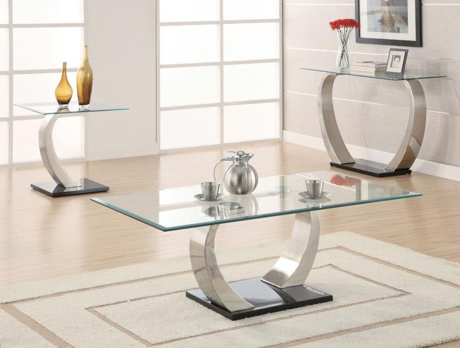 Pruitt - Rectangular Sofa Table - Satin Sacramento Furniture Store Furniture store in Sacramento