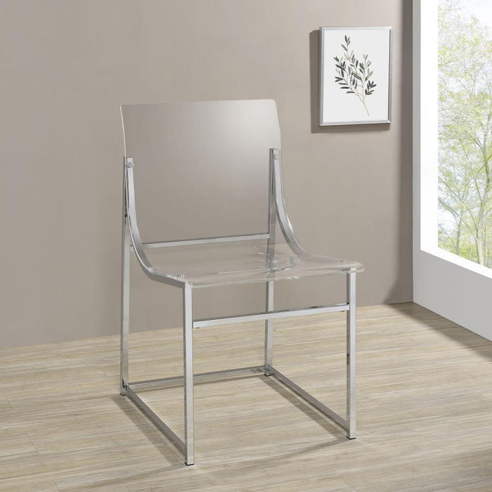 Acrylic - Dining Side Chair (Set of 2) - Clear And Chrome Sacramento Furniture Store Furniture store in Sacramento