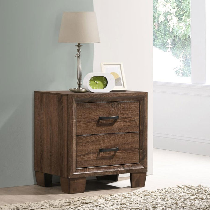 Brandon - 2-Drawer Nightstand - Medium Warm Brown Sacramento Furniture Store Furniture store in Sacramento