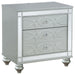 Gunnison - 2-Drawer Nightstand - Silver Metallic Sacramento Furniture Store Furniture store in Sacramento