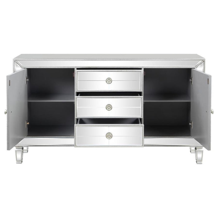 Leticia - 3-Drawer Accent Cabinet - Silver Sacramento Furniture Store Furniture store in Sacramento