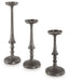 Eravell - Pewter Finish - Candle Holder Set (Set of 3) Sacramento Furniture Store Furniture store in Sacramento