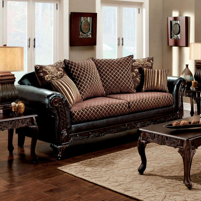 San Roque - Sofa - Brown / Espresso / Dark Cherry Sacramento Furniture Store Furniture store in Sacramento