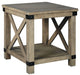 Aldwin - Gray - Rectangular End Table - Crossbuck Styling Sacramento Furniture Store Furniture store in Sacramento