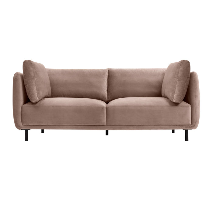 Serenity - 79" Fabric Sofa With Black Metal Legs