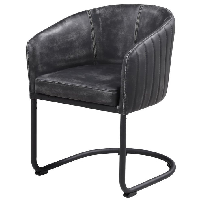 Banner - Upholstered Dining Chair - Anthracite And Matte Black Sacramento Furniture Store Furniture store in Sacramento