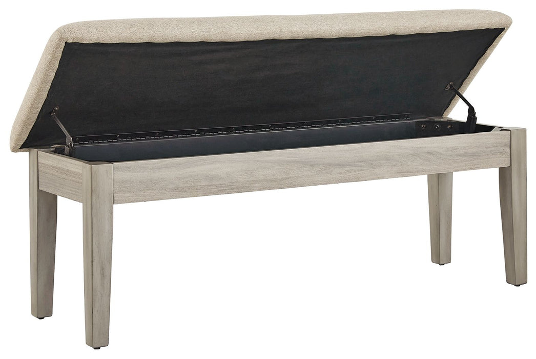 Parellen - Beige / Gray - Upholstered Storage Bench Sacramento Furniture Store Furniture store in Sacramento